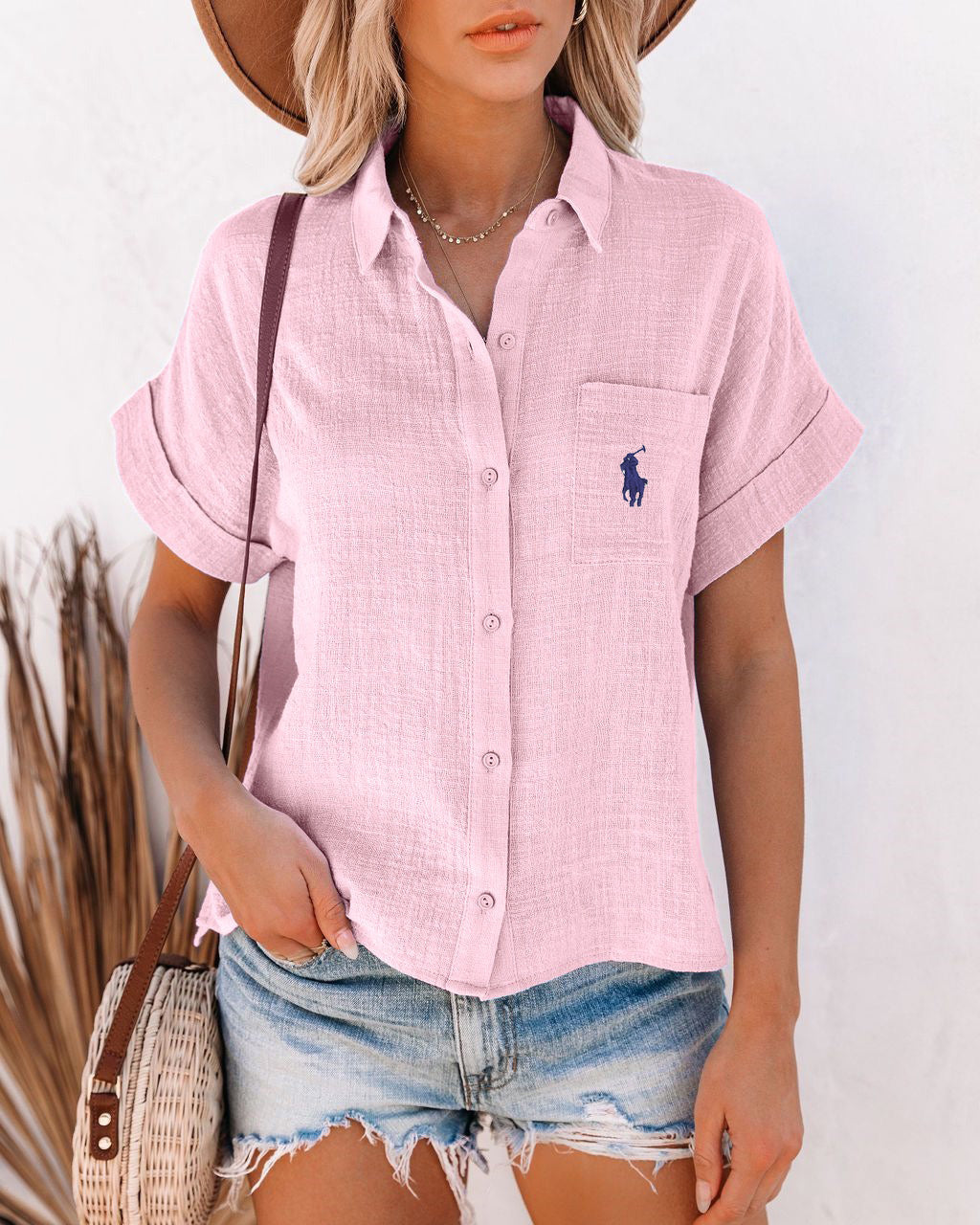 Summer Linen Short Sleeve Loose Fit Shirts