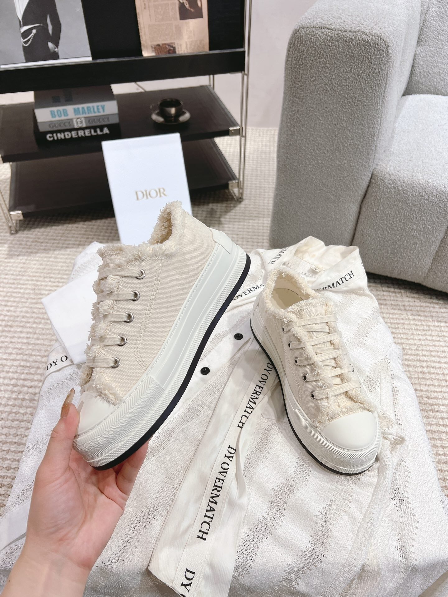 DIO* 24 New Embroidered Flowing Mustache Sneakers 1:1 VIP