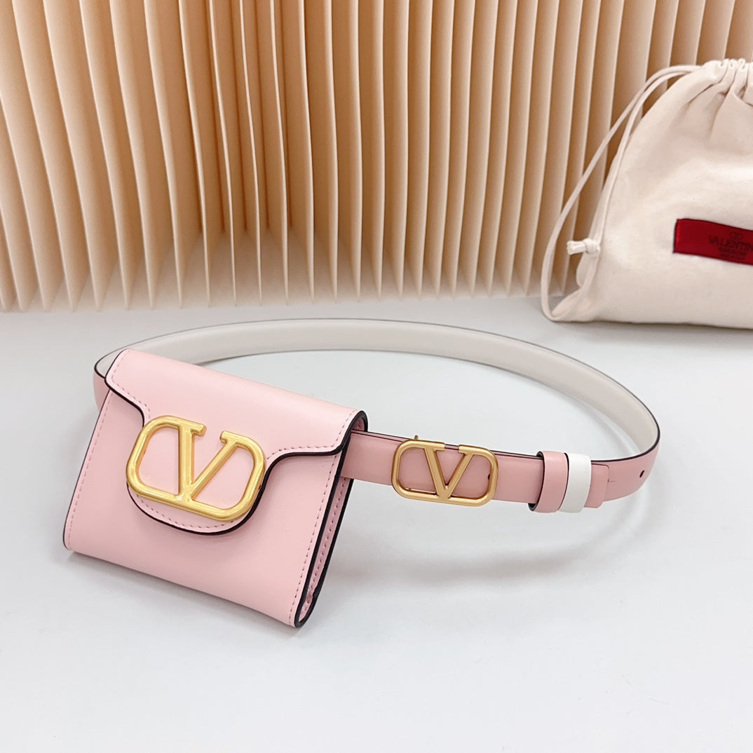 Valenti* 24SS leather belt with waist bag 1:1 VIP