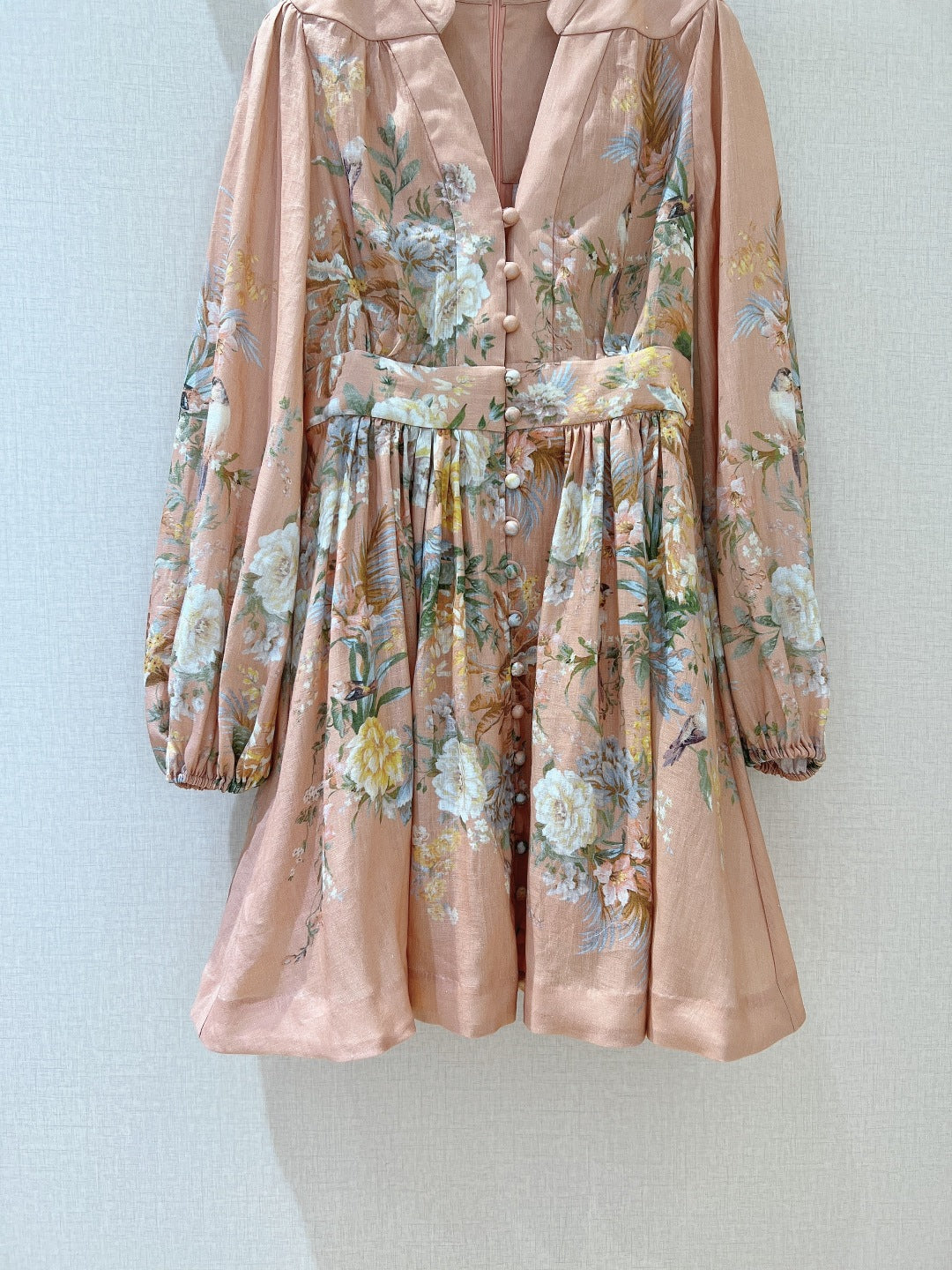 ZIMMERM* Deep V-neck long-sleeved dress