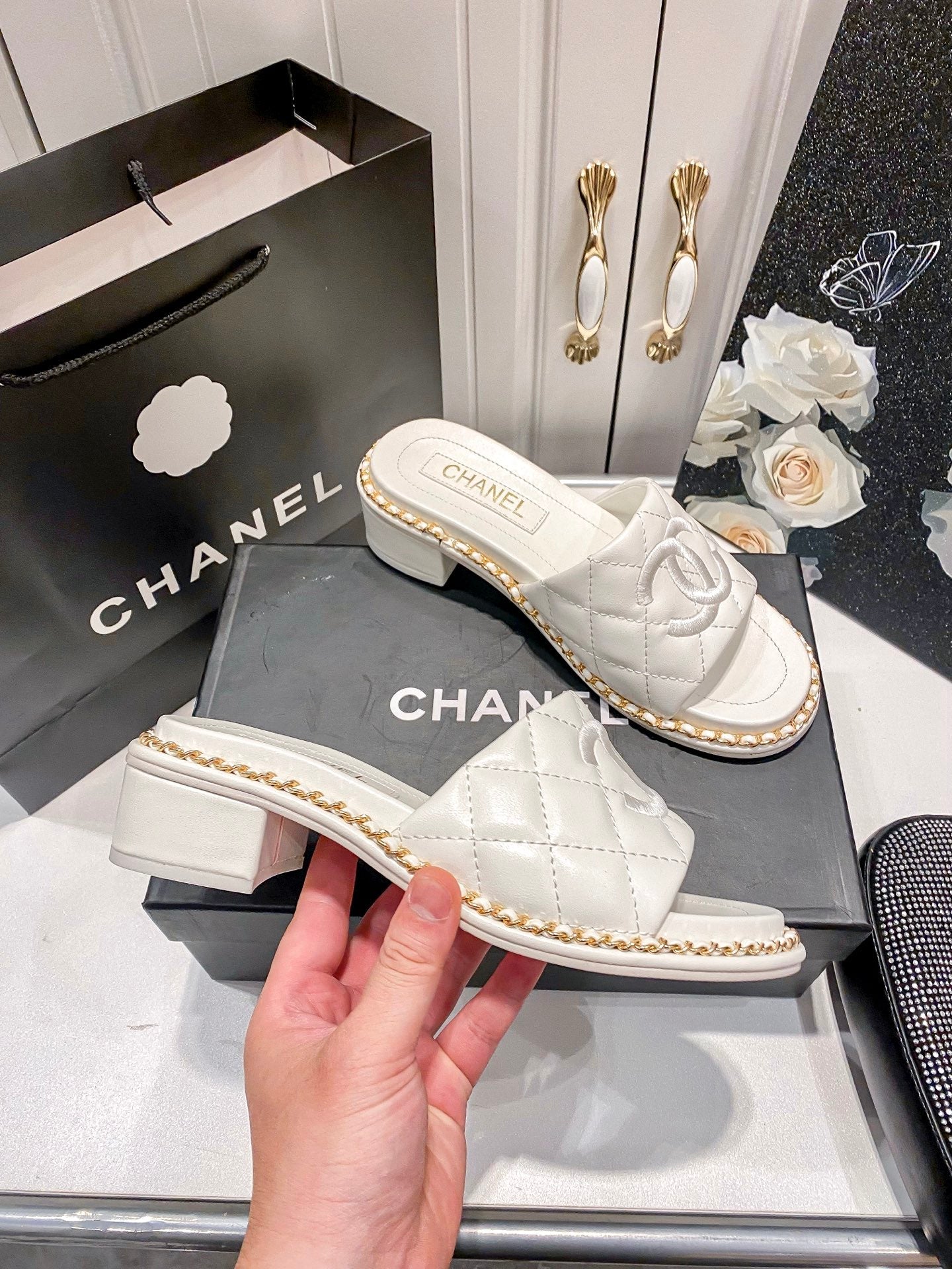 CHNA* 25 Platform High Heel Slippers