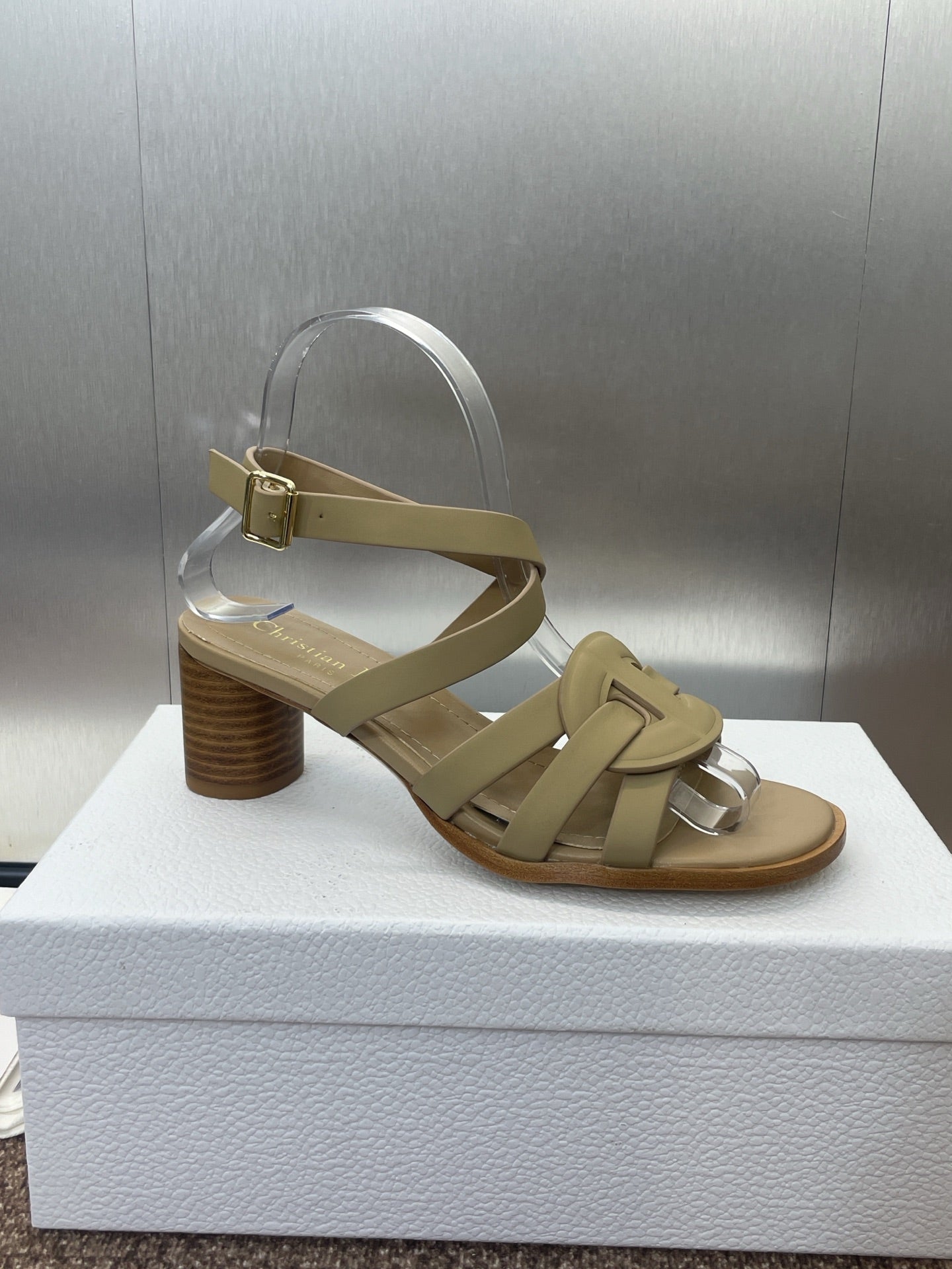 DIO* 25SSCD lettering high-heeled sandals VIP