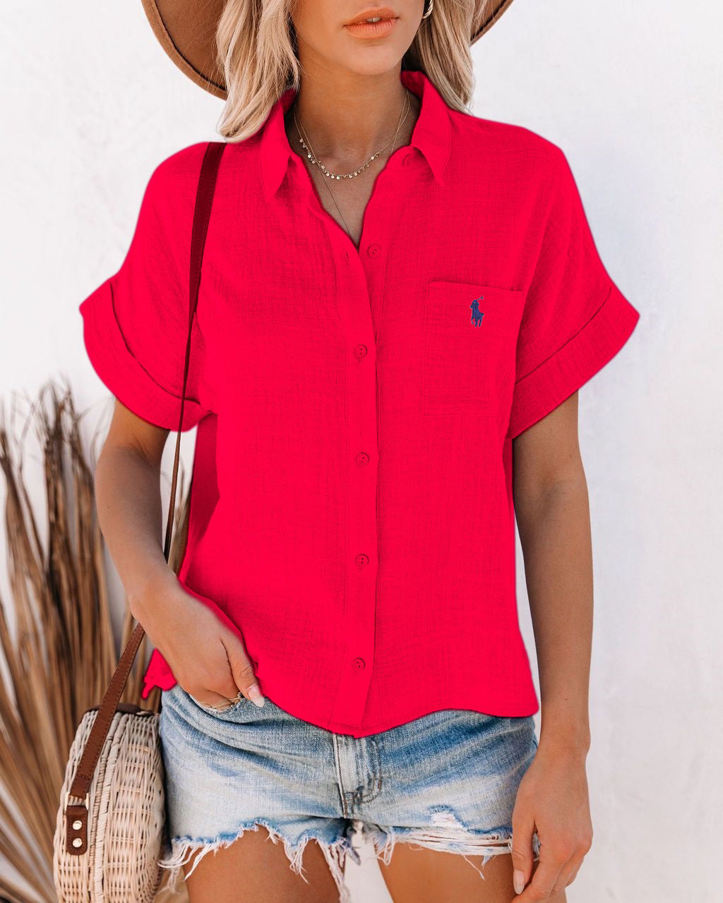 Summer Linen Short Sleeve Loose Fit Shirts