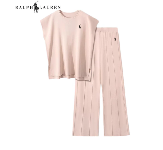 Women's Sleeveless Knit Vest + Wide-Leg Pants