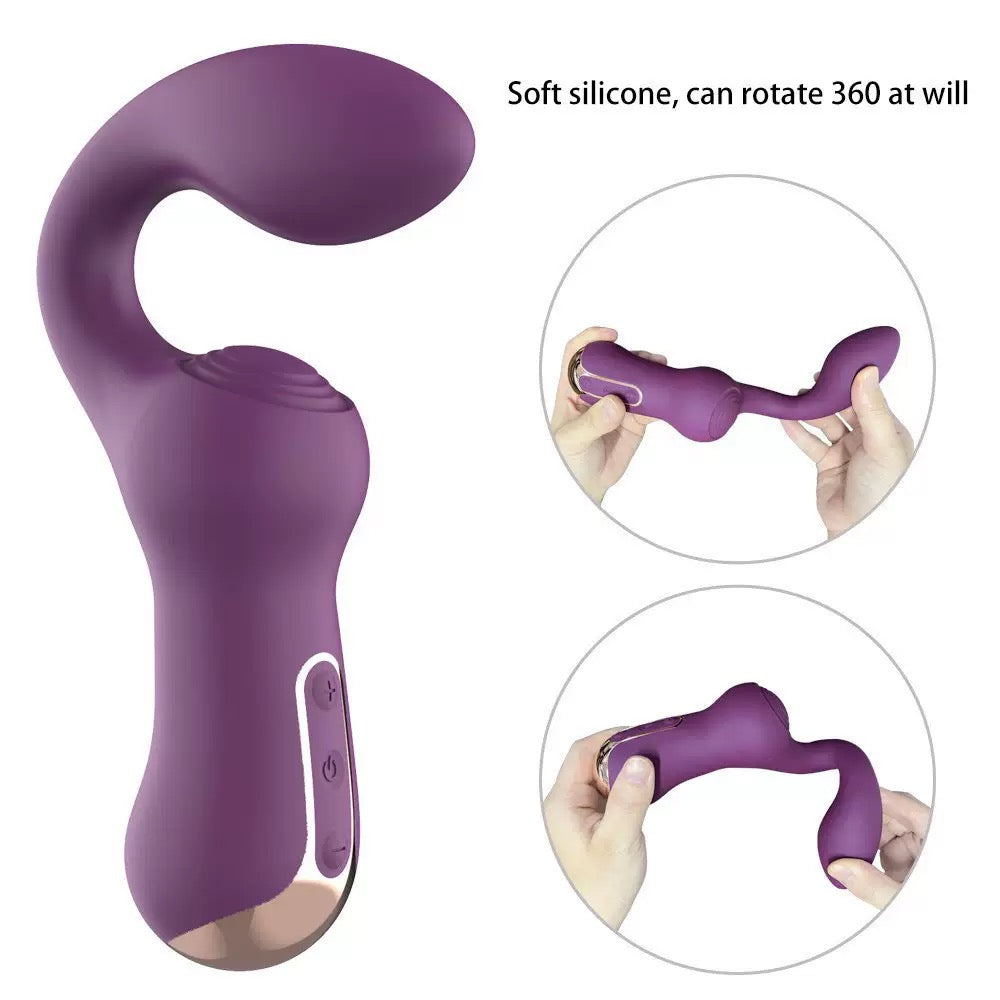Double Point G-Spot Vibrator in Purple