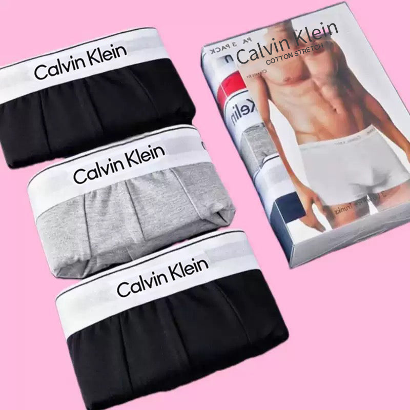 CK Pure Cotton Boxer Briefs (3-Pack)