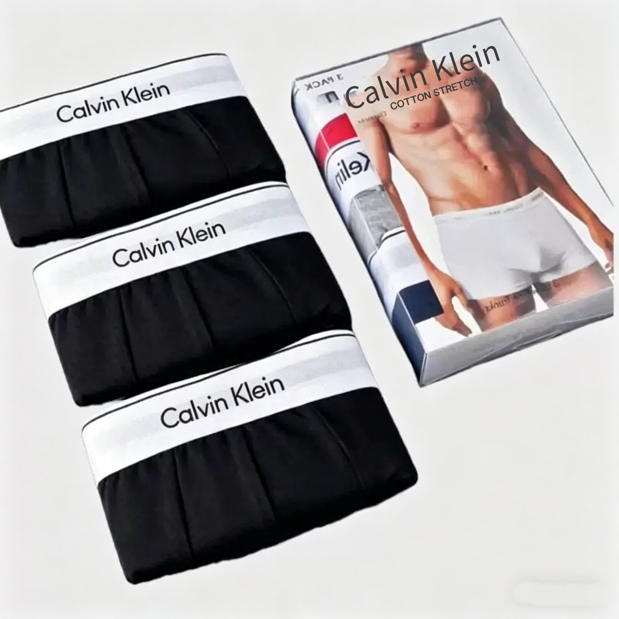 CK Pure Cotton Boxer Briefs (3-Pack)