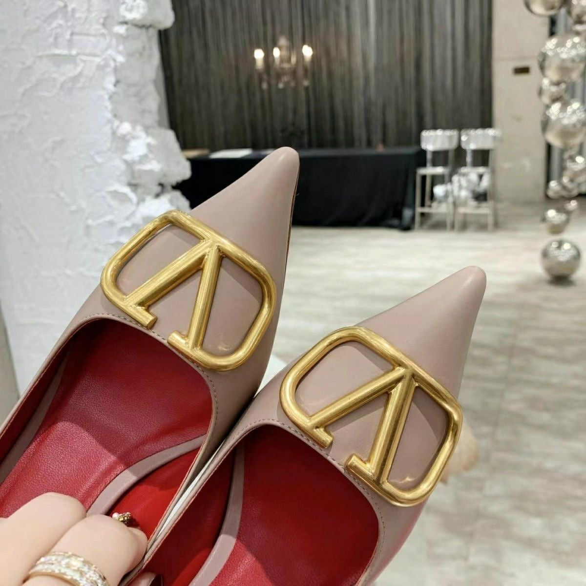 Valentino* leather high-heeled shoes 1:1 VIP