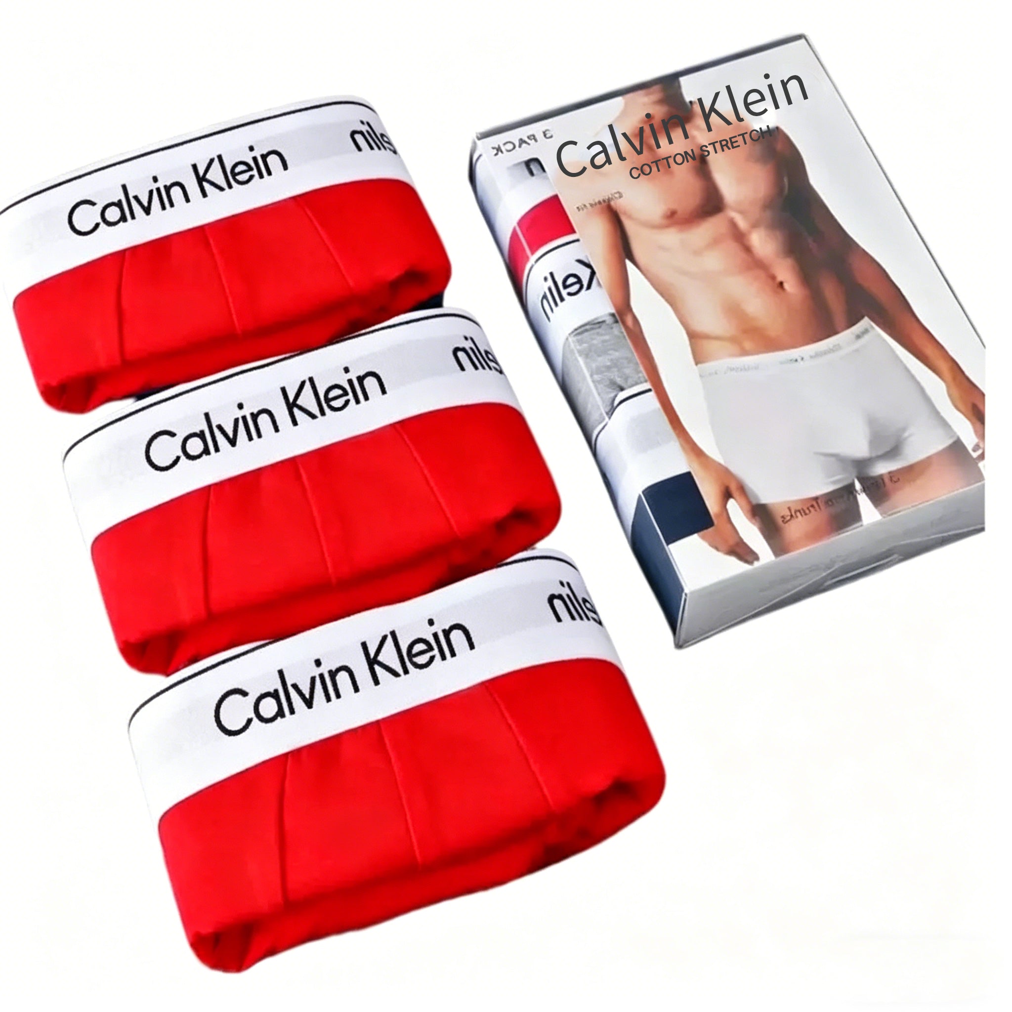 CK Pure Cotton Boxer Briefs (3-Pack)